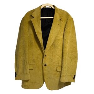 Vintage Orvis‎ Corduroy Blazer Men's 44L Navy Gold Made In USA 2 Button Stretch